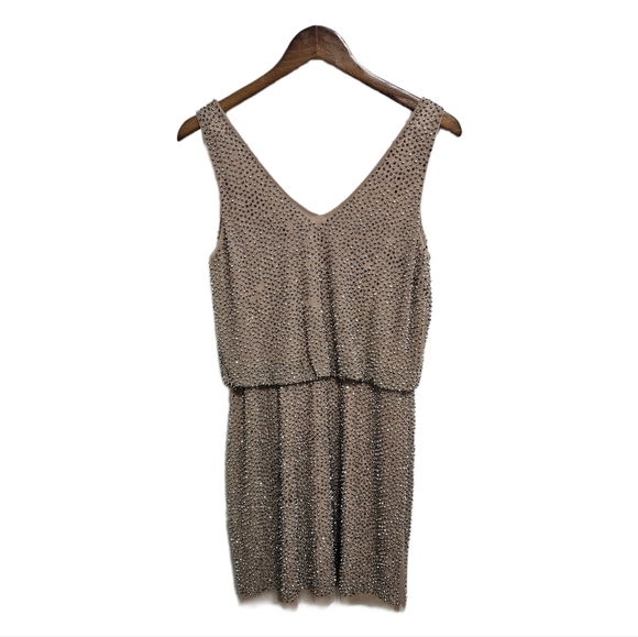 Y2K Cache beaded mesh sleeveless party cocktail evening lined mini dress 6 - Picture 10 of 16